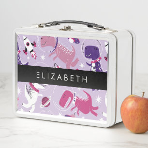 Lunch Box Dinosaures Spatiaux, Dinosaures Mignons, Étoiles, 