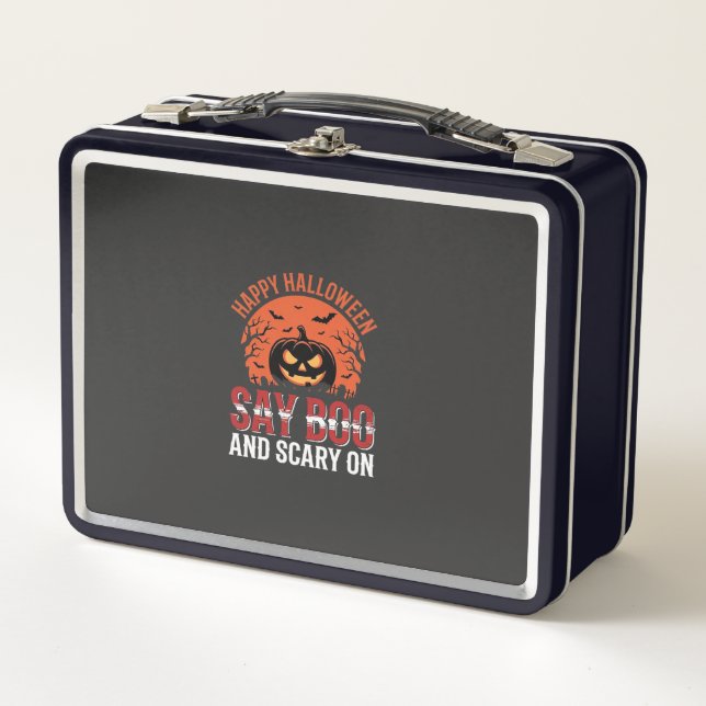 Lunch Box Disons Boo Halloween Citrouille Design_1 (Devant)