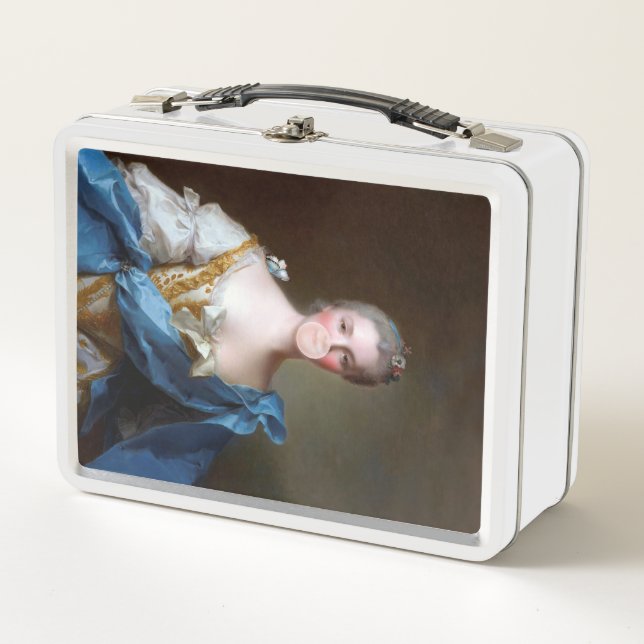 Lunch Box Divas de bubble gum avec Papillon Bleu (Devant)