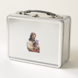 Lunch Box Divine_ Jésus et Moo Deng dans Harmonie Artistique