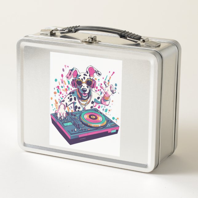 Lunch Box DJ Dalmatien � Soirée EDM Rave Chien (Devant)