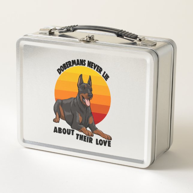 Lunch Box Doberman Ne Ment Jamais Sur Leur Amour (Devant)
