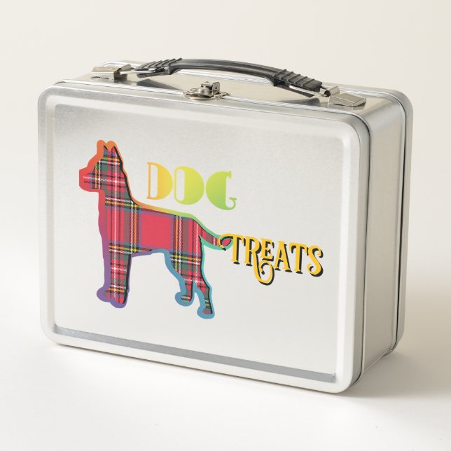 Lunch Box DOG TRAATS Red Plaid Old School (Devant)