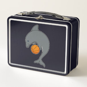 Lunch Box Dophin comme joueur de basket-ball avec basket-bal