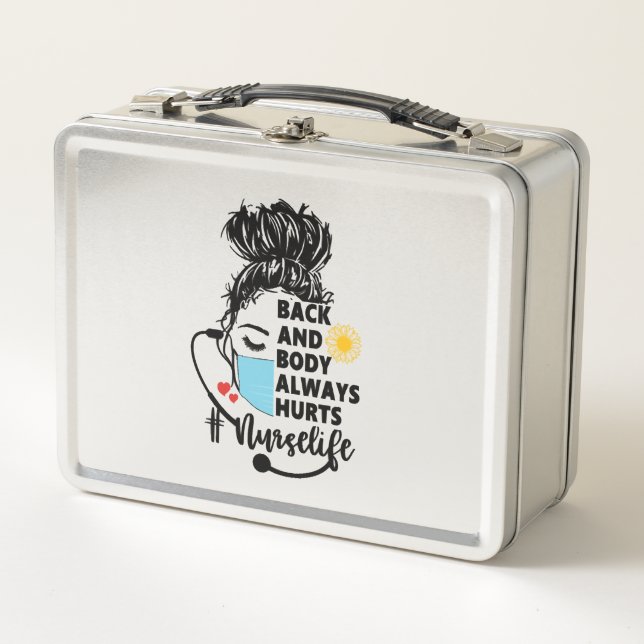 Lunch Box Dos Et Corps Blessent La Vie Infirmière (Devant)
