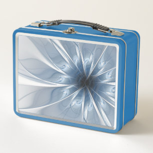 Lunch Box Doux et tendreté bleu fleur imaginaire fractal cu