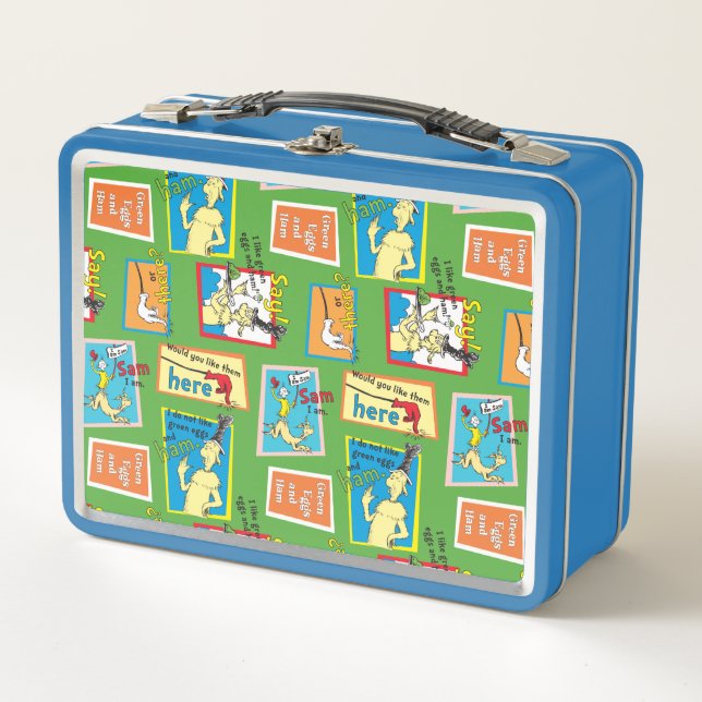 Lunch Box Dr. Seuss Les œufs verts au jambon citations d'his (Devant)