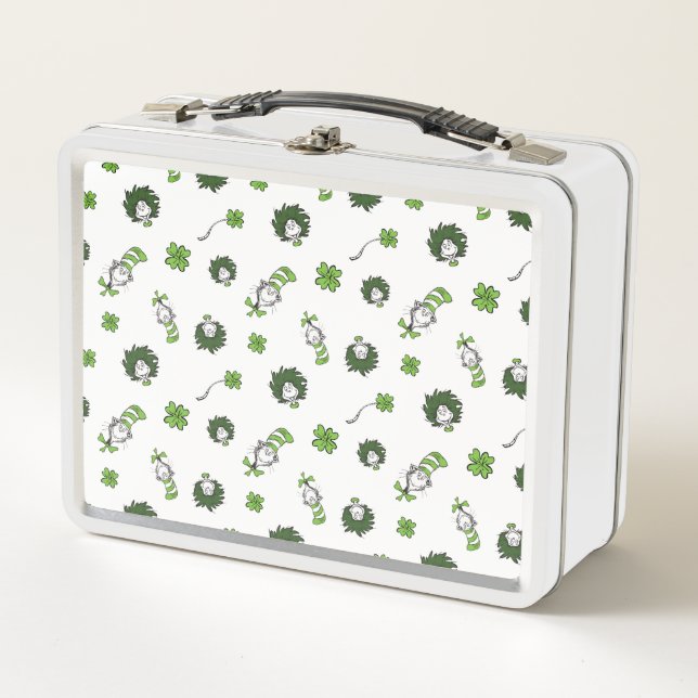 Lunch Box Dr. Seuss | Motif trèfle du Chat dans le Chapeau (Devant)