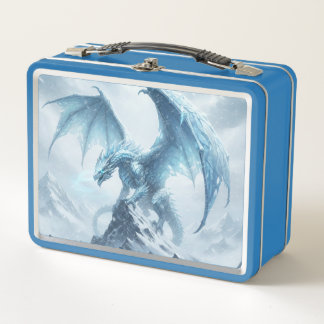 Lunch Box Dragon de glace bleu épique