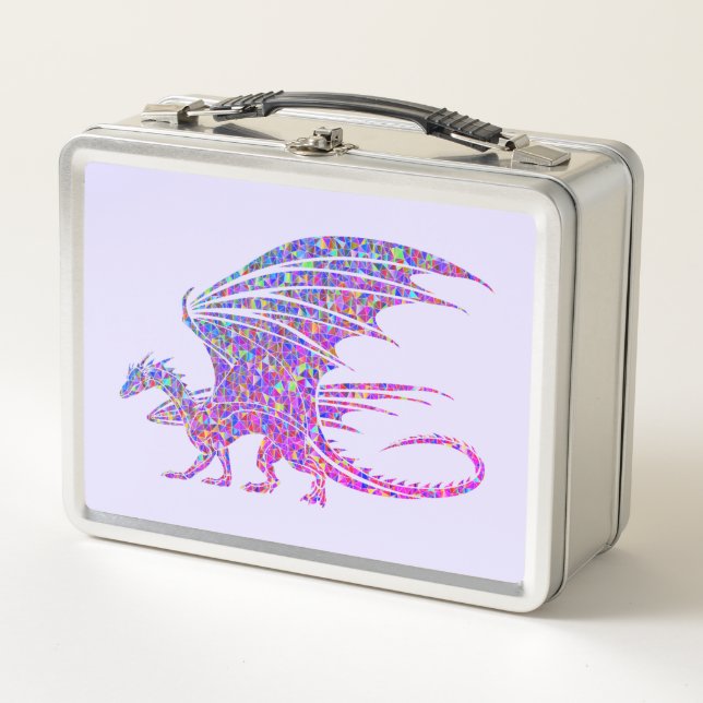 Lunch Box Dragon de mosaïque Extraordinaire violet (Devant)