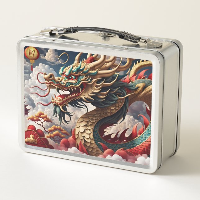 Lunch Box Dragon de Nouvel An Chinois 2024 Monogramme LBox04 (Dos)
