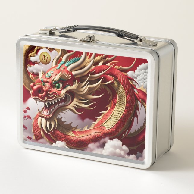 Lunch Box Dragon de Nouvel An Chinois 2024 Monogramme LBox05 (Devant)