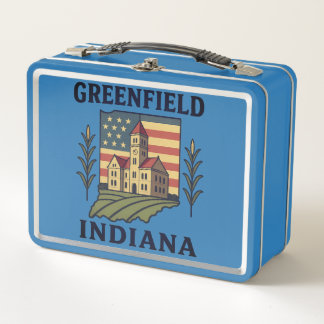 Lunch Box Drapeau américain de Greenfield Indiana