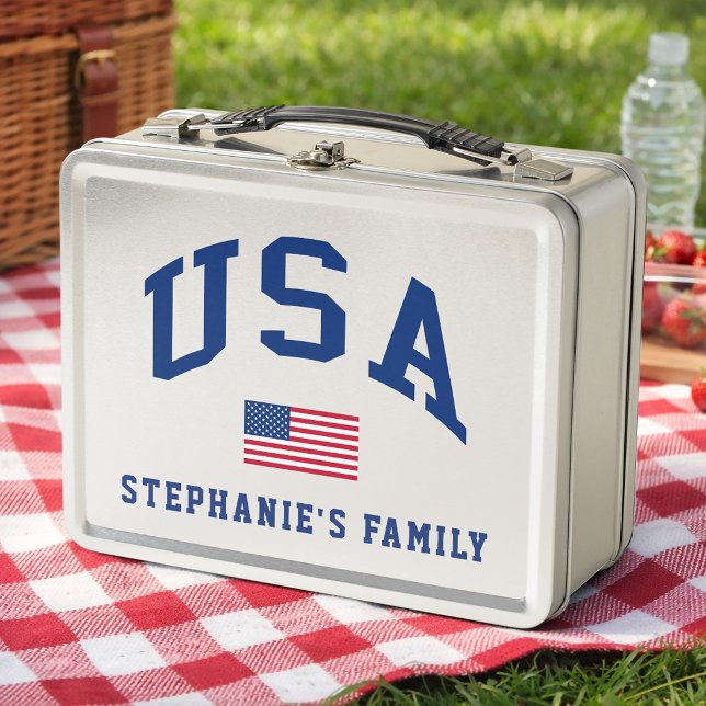 Lunch Box Drapeau américain de la fête de l'indépendance pat (Créateur téléchargé)