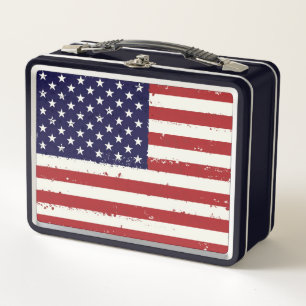 Lunch Box Drapeau américain patriotique en détresse