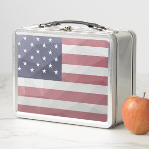 Lunch Box Drapeau américain Rouge Blanc Bleu Amérique Mesh g