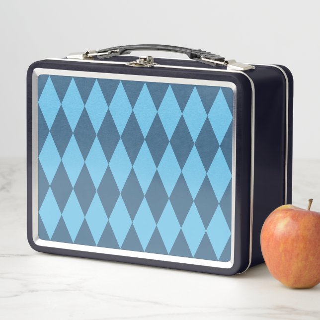 Lunch Box Drapeau bleu Bavaria Rhombus Motif (En situation)