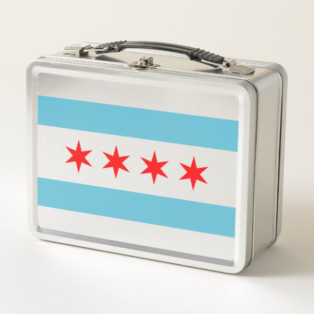 Lunch Box Drapeau de Chicago (Devant)