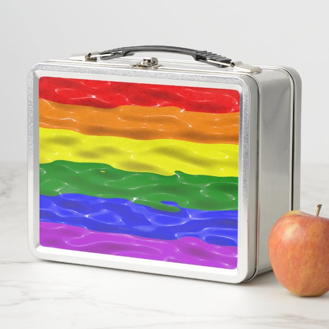 Lunch Box Drapeau de fierté de SlipperyJoe's vernis liquide  (En situation)