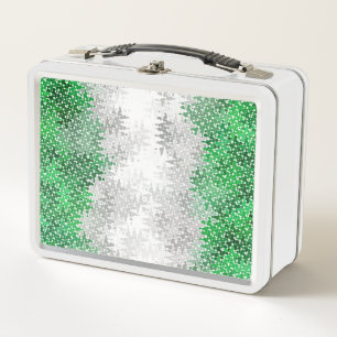 Lunch Box Drapeau de fierté grise romantique abstrait ondulé