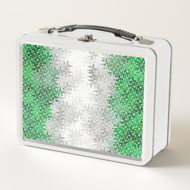 Lunch Box Drapeau de fierté grise romantique abstrait ondulé (Devant)