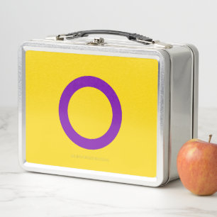 Lunch Box Drapeau de fierté intersexe de SlipperyJoe's fond
