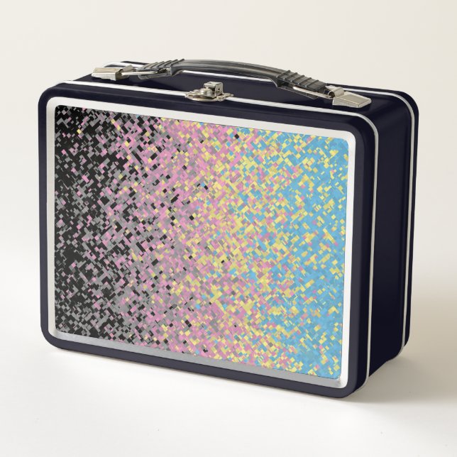 Lunch Box Drapeau de fierté polygender pixelisé funky tripan (Devant)