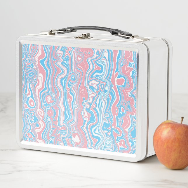 Lunch Box Drapeau de fierté trans Trippsy Boho Groovy Bandes (En situation)