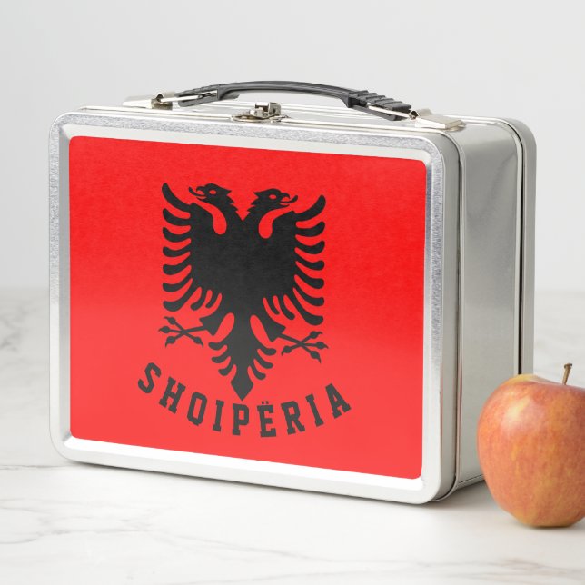 Lunch Box Drapeau de l'Albanie (En situation)