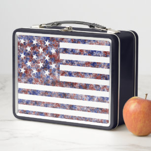 Lunch Box Drapeau de l'Amérique avec une bannière étoilée co