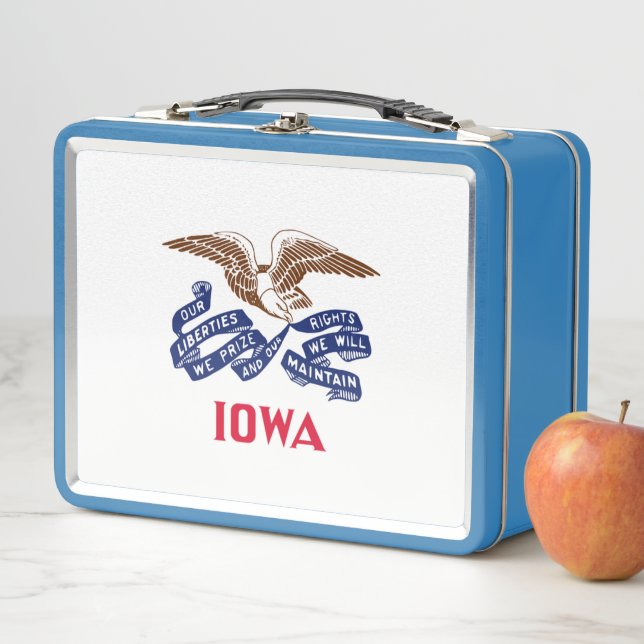 Lunch Box Drapeau de l'État de l'Iowa (En situation)
