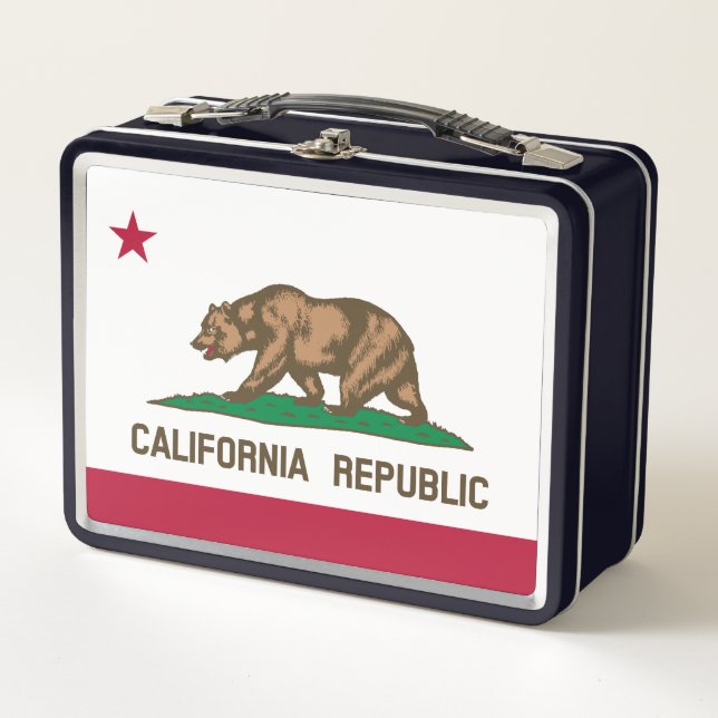 Lunch Box Drapeau de l'Ours de la République de Californie : (Devant)