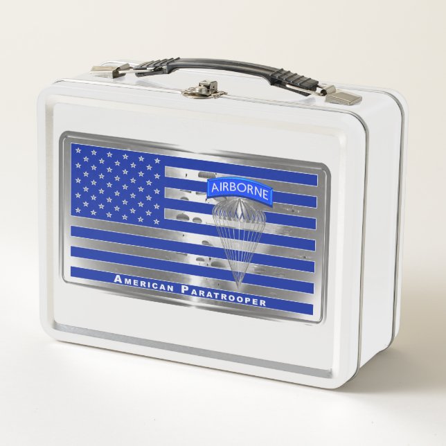 Lunch Box Drapeau de parachutiste américain spécialement con (Devant)