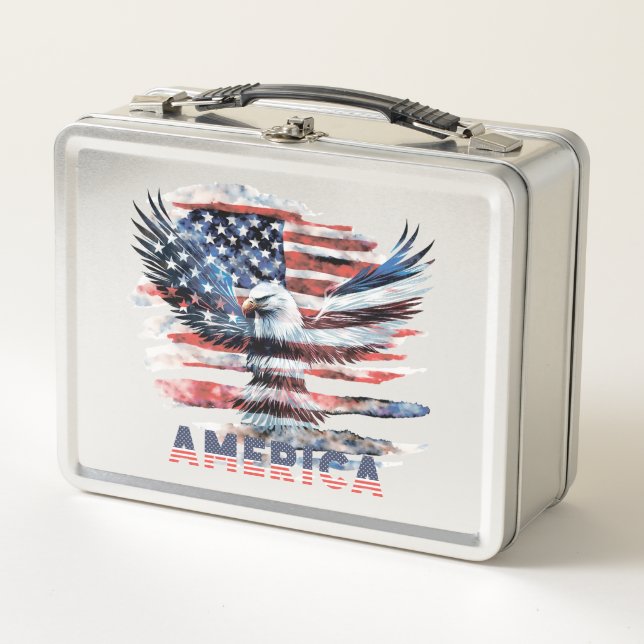 Lunch Box Drapeau des États-Unis. Amérique (Devant)