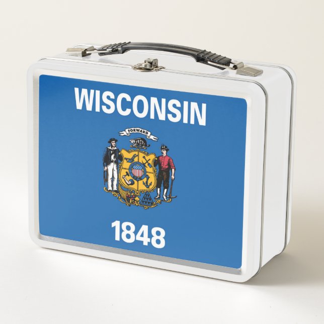 Lunch Box Drapeau d'État du Wisconsin, États-Unis (Devant)