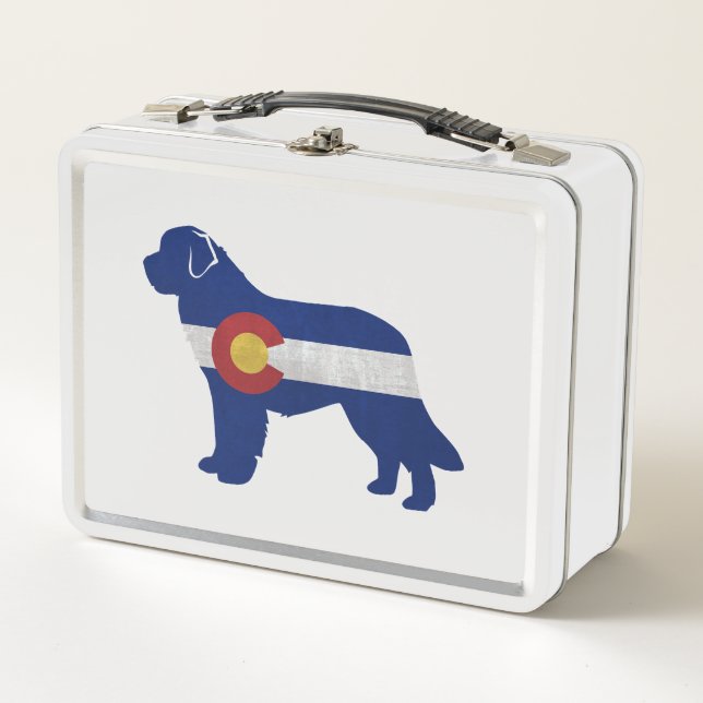 Lunch Box Drapeau du Colorado de Terre-Neuve Silhouette (Devant)