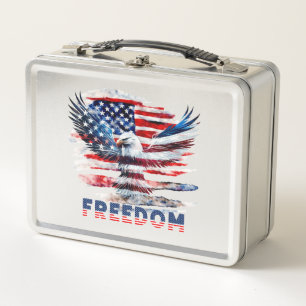 Lunch Box Drapeau et aigle des Etats-Unis.Liberté.