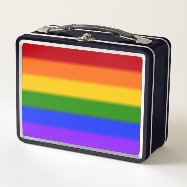 Lunch Box Drapeau Gay pride arc-en-ciel plat (Devant)