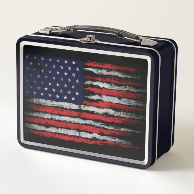 Lunch Box Drapeau Grunge U.S.A (Devant)