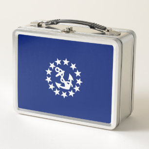 Lunch Box Drapeau Nautique Américain Décor bleu marine