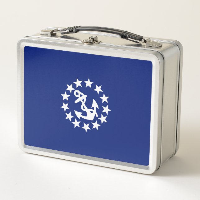 Lunch Box Drapeau Nautique Américain Décor bleu marine (Devant)