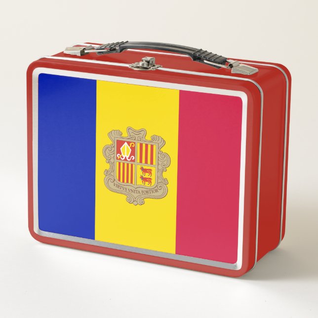 Lunch Box Drapeau patriotique d'Andorre (Devant)