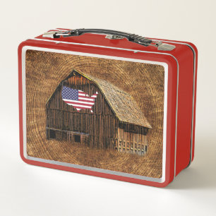 Lunch Box Drapeau rustique américain