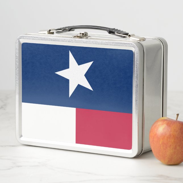 Lunch Box Drapeau Texas - affichage vertical (En situation)