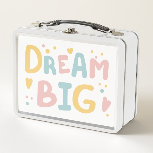 Lunch Box Dream Big Pastel Hearts (Devant)