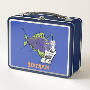 Lunch Box Drôle caricature de poisson de pêcheur