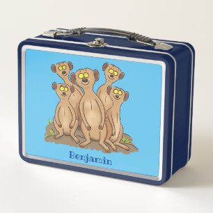 Lunch Box Drôle dessin de la famille meerkat