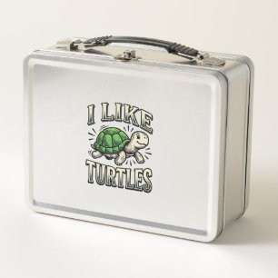 Lunch Box Drôle J'aime Les Tortues Vintage T-Shirt Tortue De
