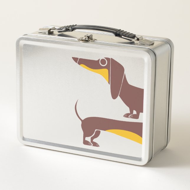Lunch Box Drôle mignon dachshund pour parent chien long (Devant)