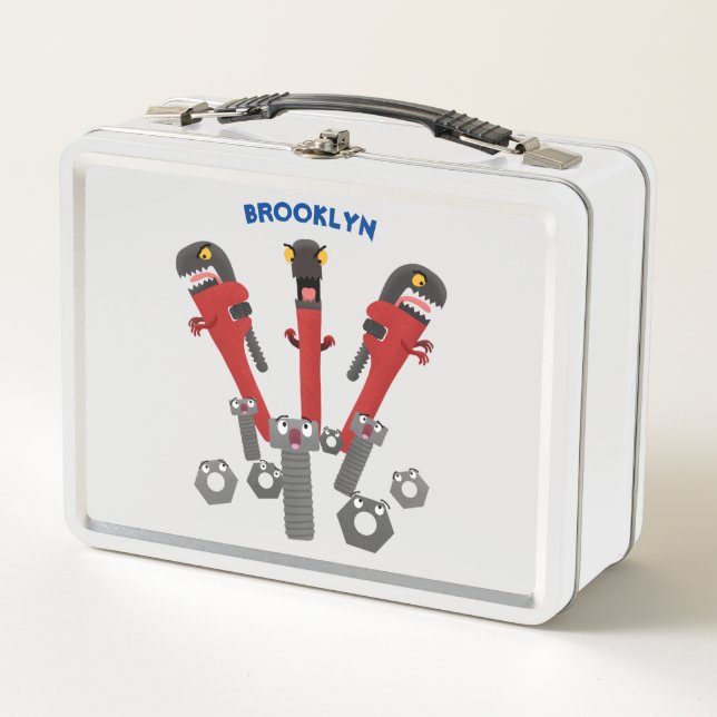 Lunch Box Drôle outil monstre de clé humour dessin animé (Devant)